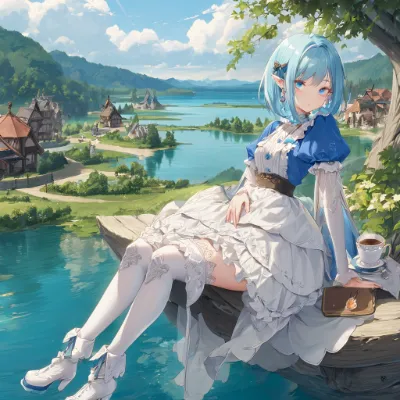 水辺でくつろぎ