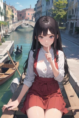 小舟の上で