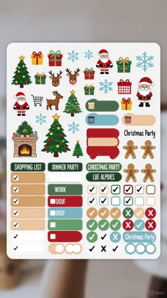 クリスマス用手帳ステッカー