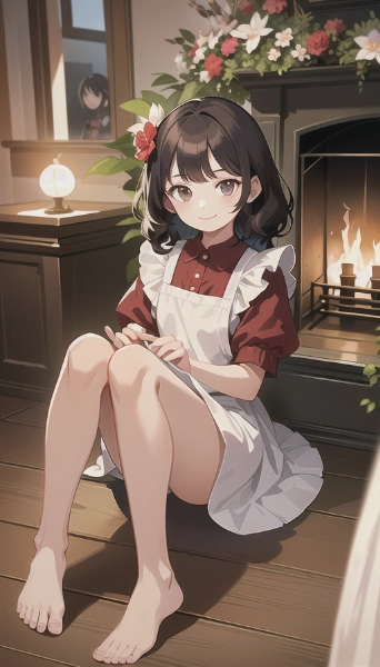 エプロンの少女