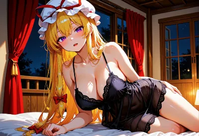 ネグリジェ姿の八雲紫