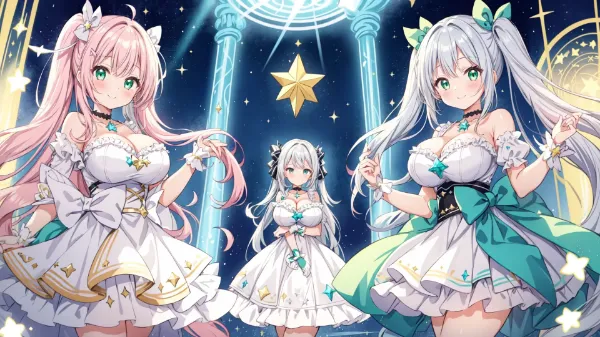 星の門で輝く魔法の三人姉妹