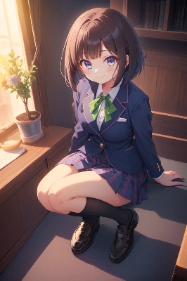 窓辺の女子高生