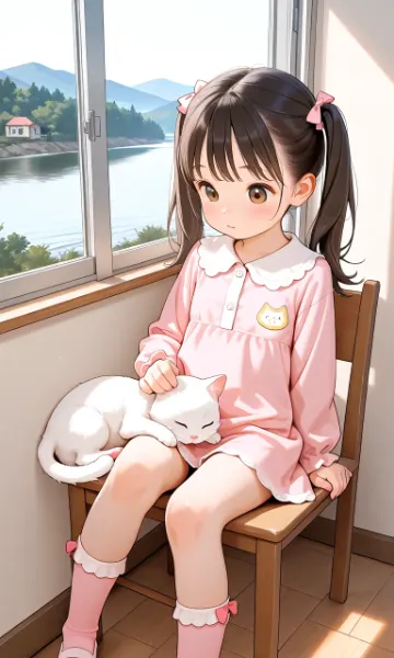 白猫と少女