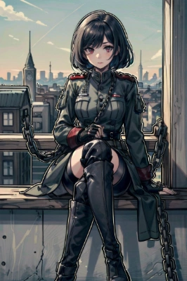 軍服彼女
