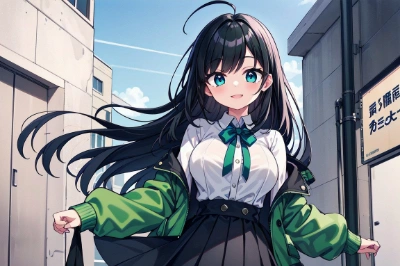アホ毛の女の子