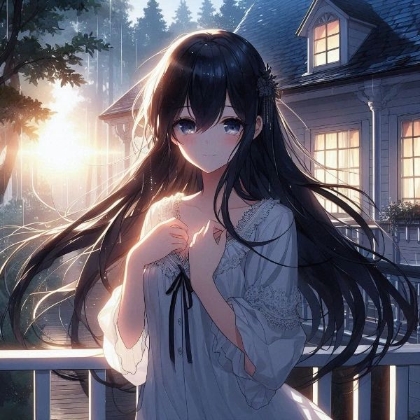 すがるような瞳と　風に揺れる長い髪