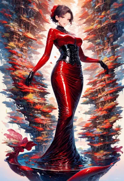 ラバーのコルセット