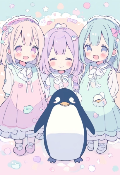 ペンギンと少女達