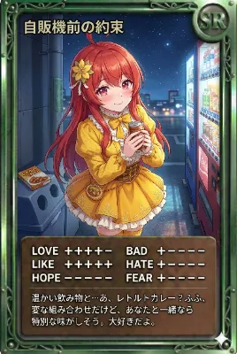 夜カード「自販機前の約束」