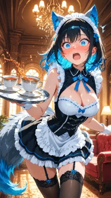 🐺☕ ウル子「うおっ！？ヤバいヤバいヤバい！」紅茶、飛翔