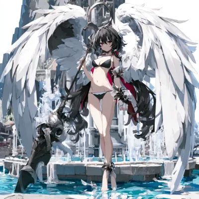 氷の泉に立つ戦乙女
