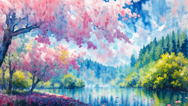 水面が映える風景