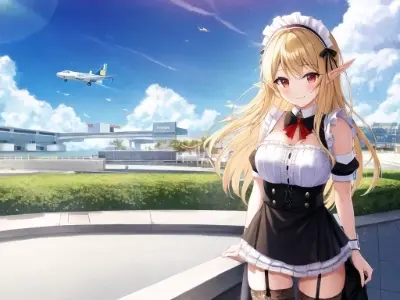 エルフさん空港へ行く