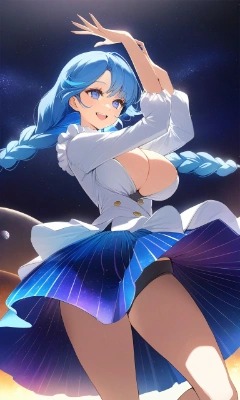 宇宙空間で彼女とダンス