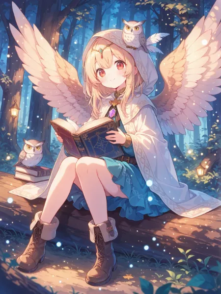 フクロウ娘の羽休め