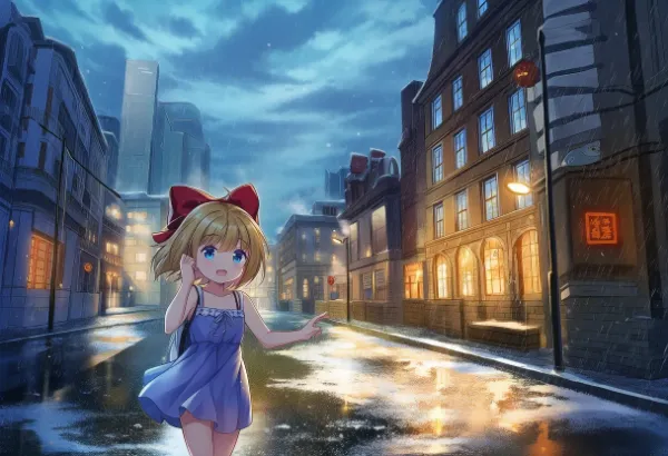 雨上がりは誰もいないねー