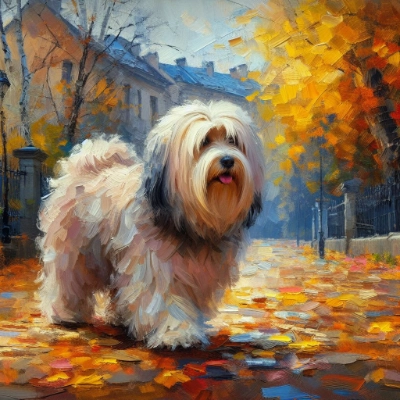 犬と紅葉のサムネイル