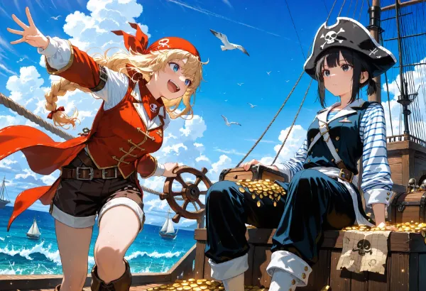黒髪＆ブロンド・海賊