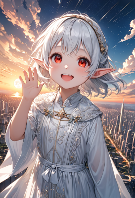 朝日の子エルフ