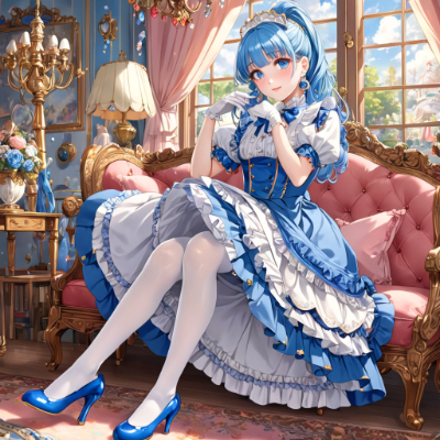 朝の青髪さん