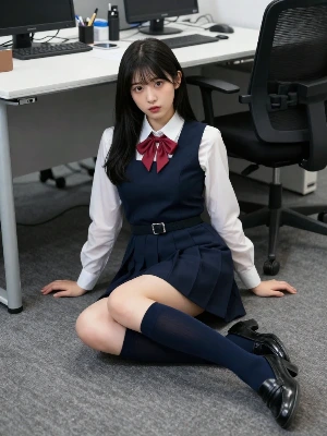 早朝の始業前のオフィス