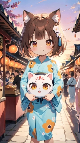 縁日にて