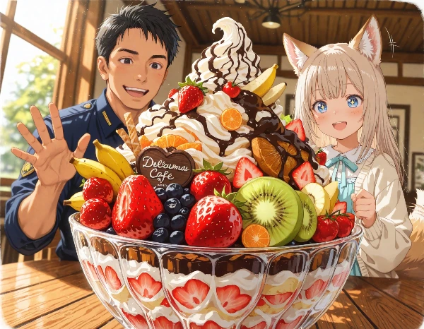 斎藤さんとコン子・パフェを食べた