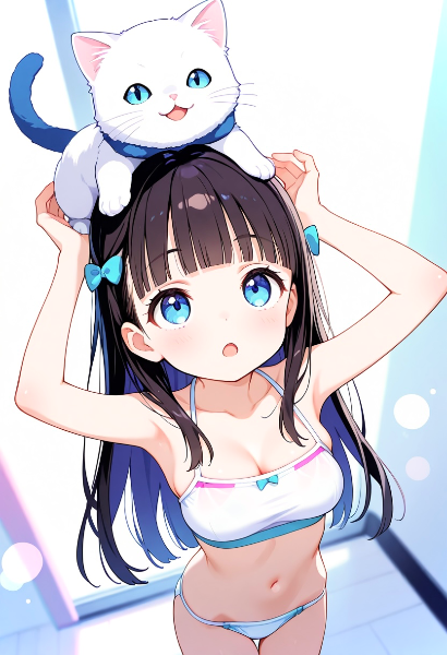 猫ちゃんオンザヘッド
