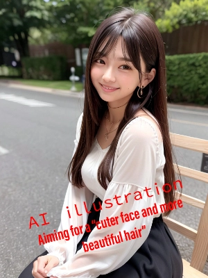 ロングヘア美少女