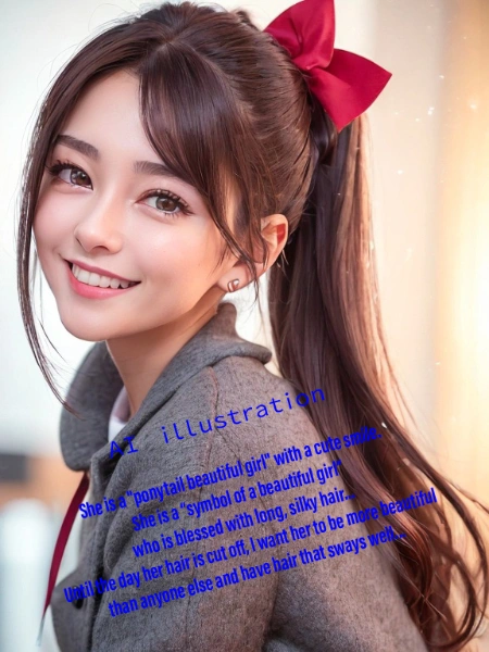 “もっとカワイイ”目指して再生成した“笑顔のポニーテール美少女”