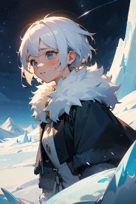 雪の大地と少女