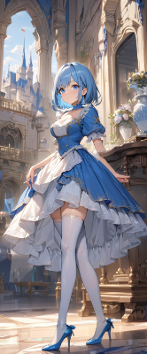 可憐な青髪お姫様