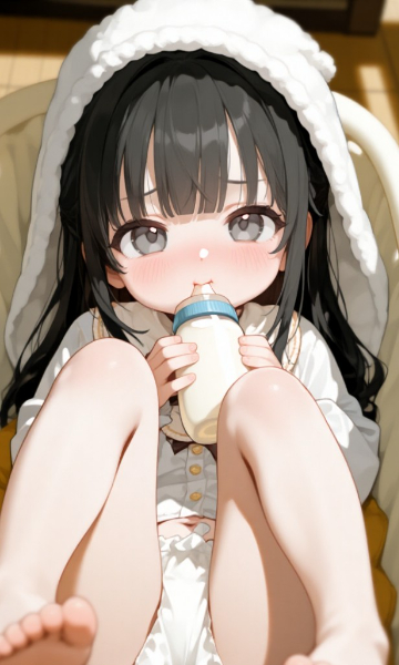 赤ちゃんコスプレ少女