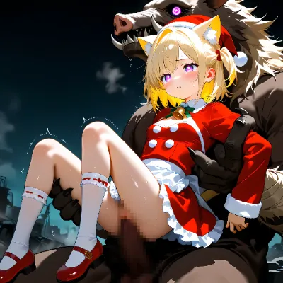 猫耳の女の子達と恐ろしきイノシシのモンスター2