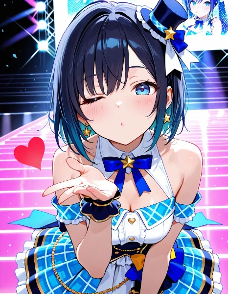 キュートな投げキッス
