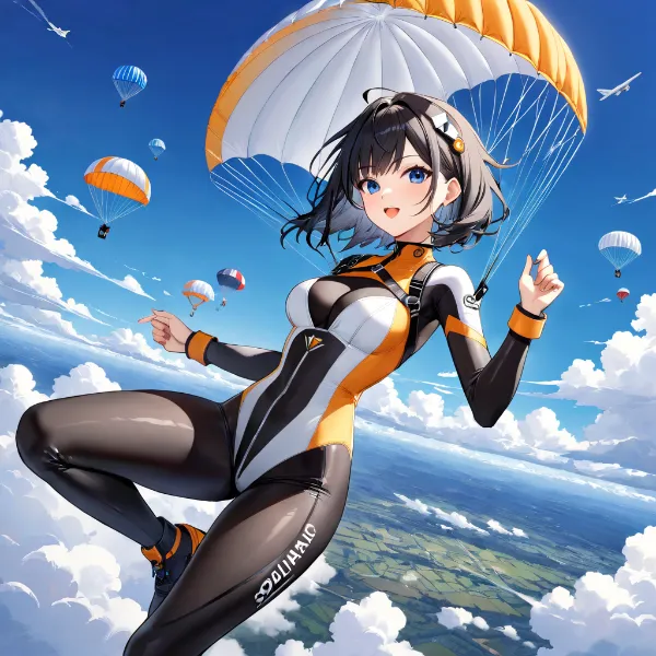 空を駆ける元気少女　パラシュートの日