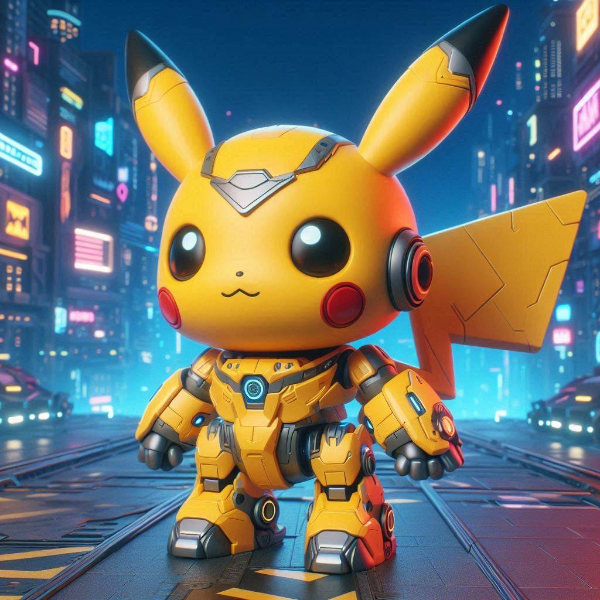 黄色いネズミ型ロボット