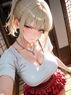 襲われる金髪ギャル