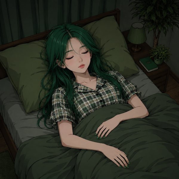 おやすみ🌙（緑ちゃん）