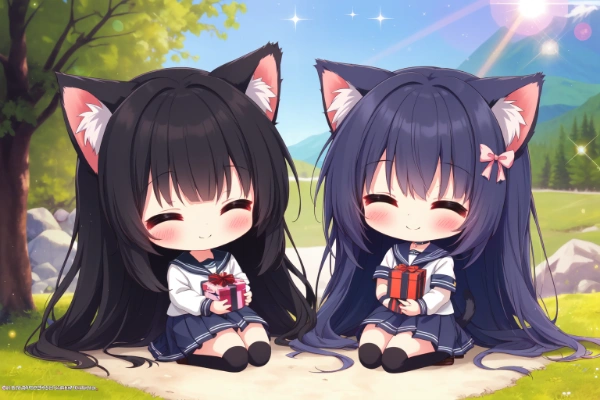 ちびにゃんたちのバレンタインデー