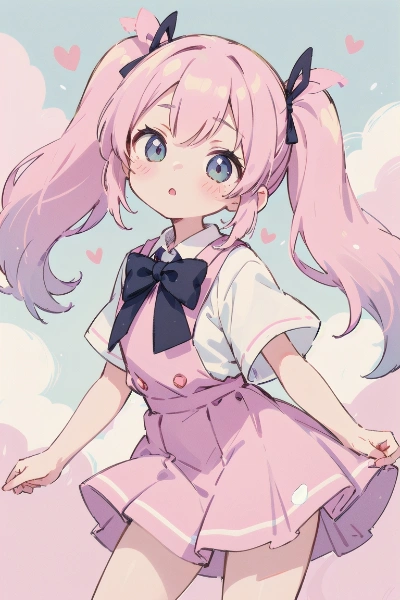 パステルピンクの女の子