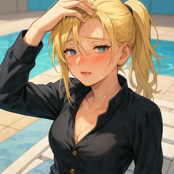 ブロント少尉｜かき上げ前髪（誤解を生む熱中症）