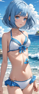 夏の砂浜