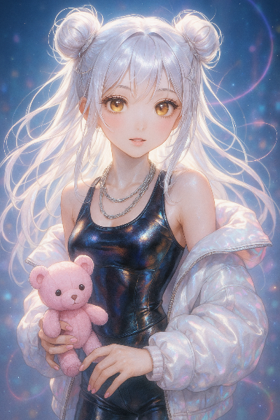 銀髪少女とクマの夜の秘密