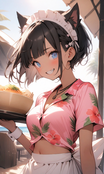 マシマシラーメンとつけ麺あつもりお待ちニャ！