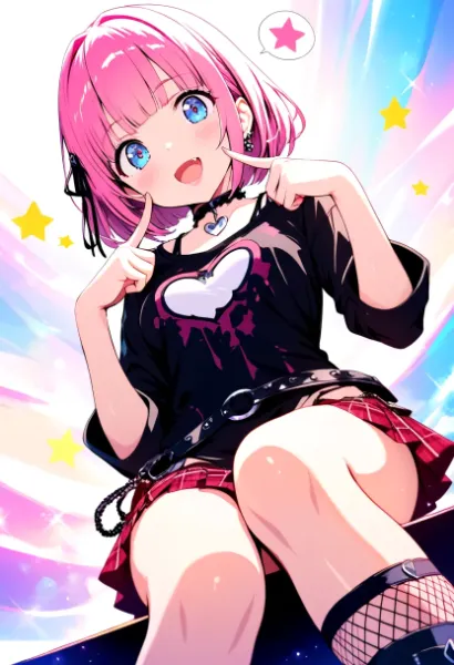 【桜花】指さしポーズ