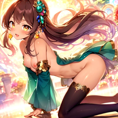 魅せつける受付嬢