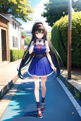朝の道