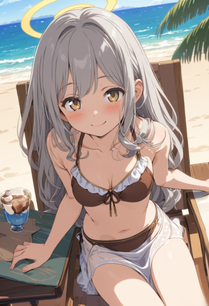 アイスココアを横に